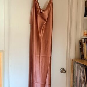 Elegant Satin Slip Dress in Desert Rose